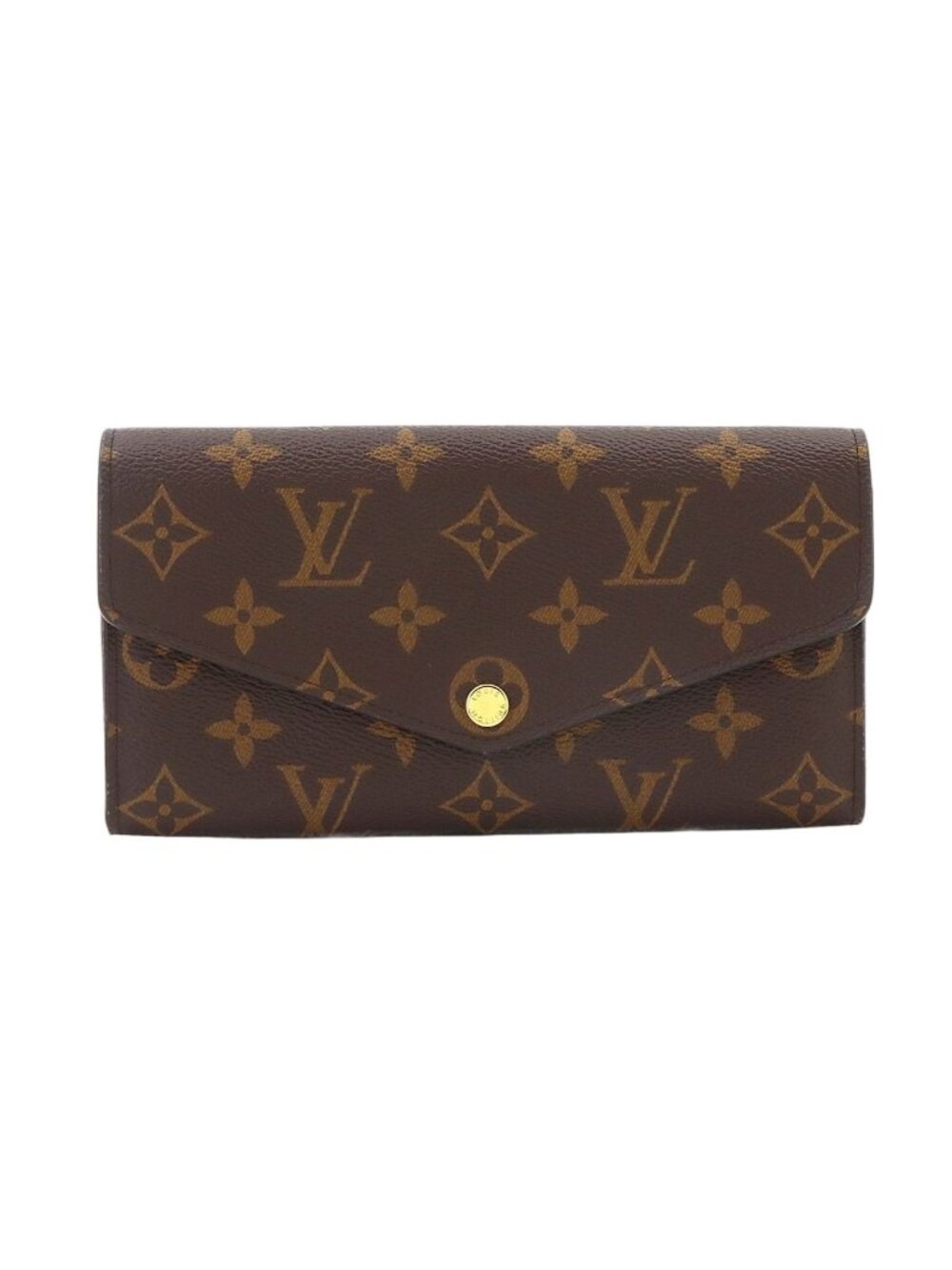 Louis Vuitton Monogram Portefeuille Sarah Bifold Wallet Brown Coquelicot
